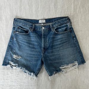 Agolde Parker Long Vintage Shorts with Cuff